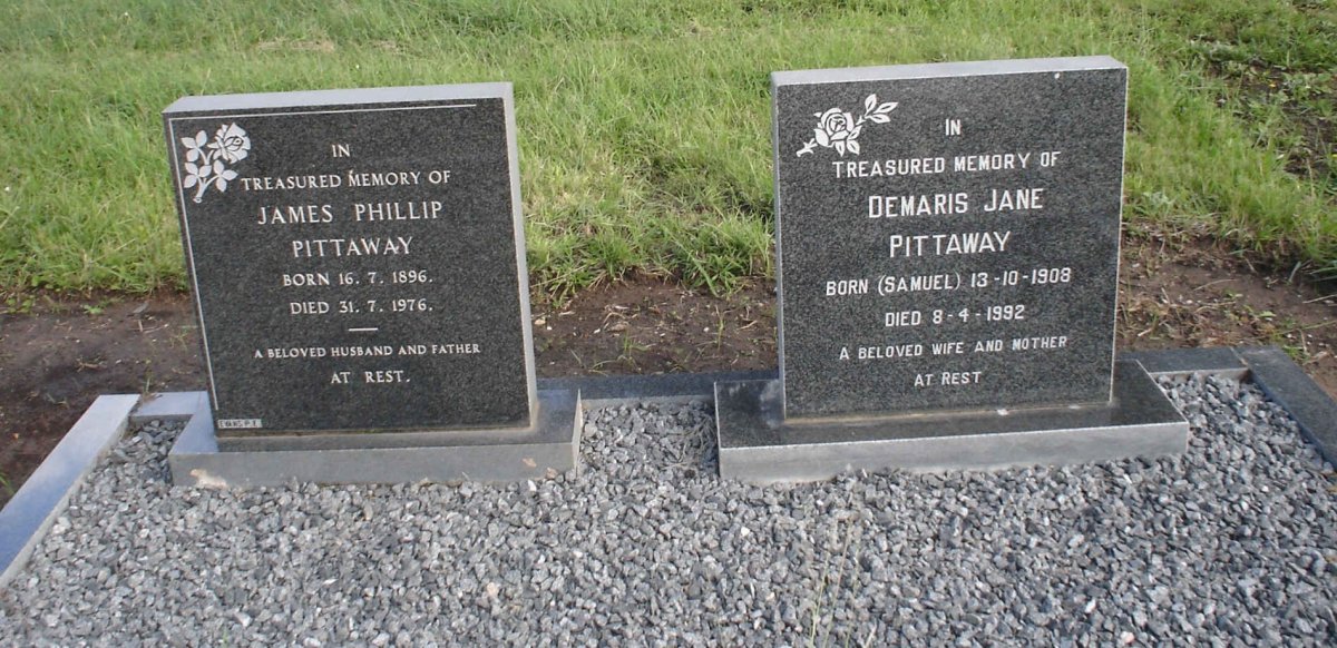 PITTAWAY James Phillip 1896-1976 &amp; Demaris Jane SAMUEL 1908-1992
