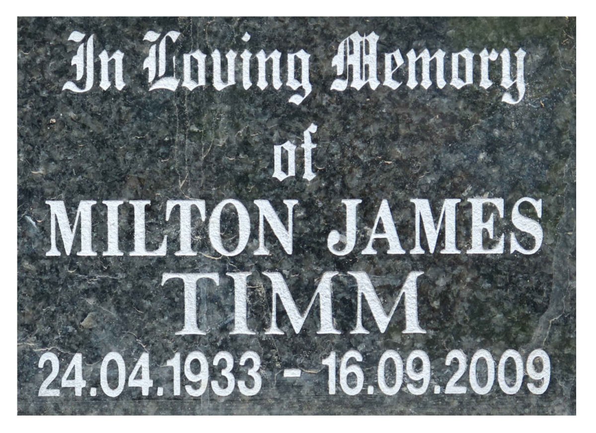 TIMM Milton James 1933-2009