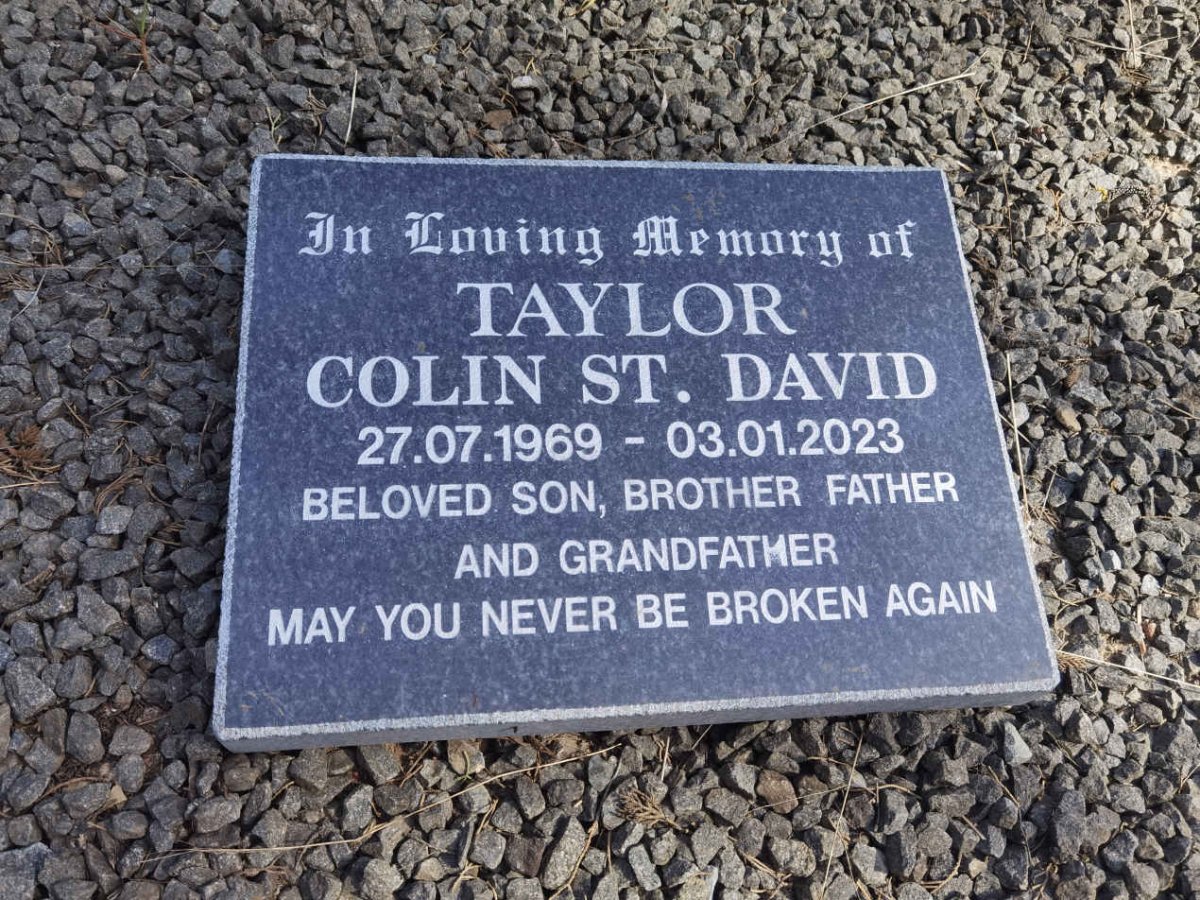 TAYLOR Colin St. David 1969-2023