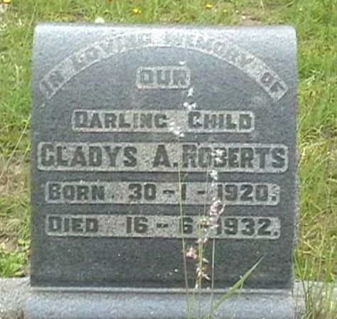 ROBERTS Gladys A.  1920-1932
