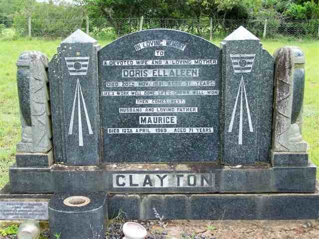 CLAYTON Maurice 1898-1969 &amp; Doris Ellaleen 1894-1951 :: BROLI Aldyth Maureen nee CLAYTON -1968 _1
