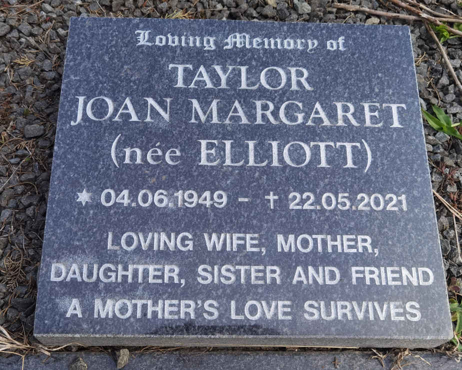 TAYLOR Joan Margaret nee ELLIOTT 1949-2021
