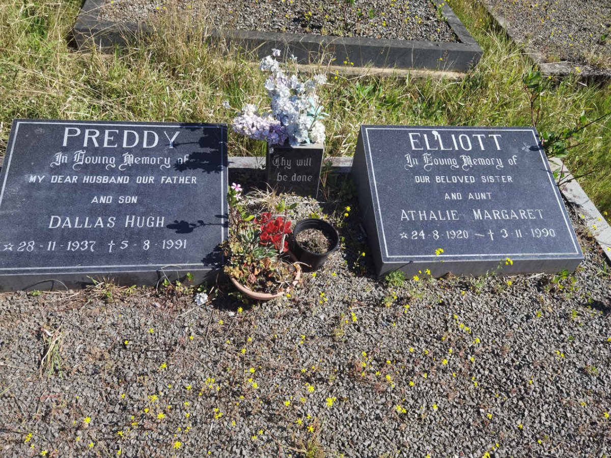 ELLIOT Athalie Margaret 1920-1990 :: PREDDY Dallas Hugh 1937-1991 