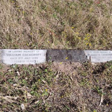 COCKCROFT William -1899 & Elizabeth -1890