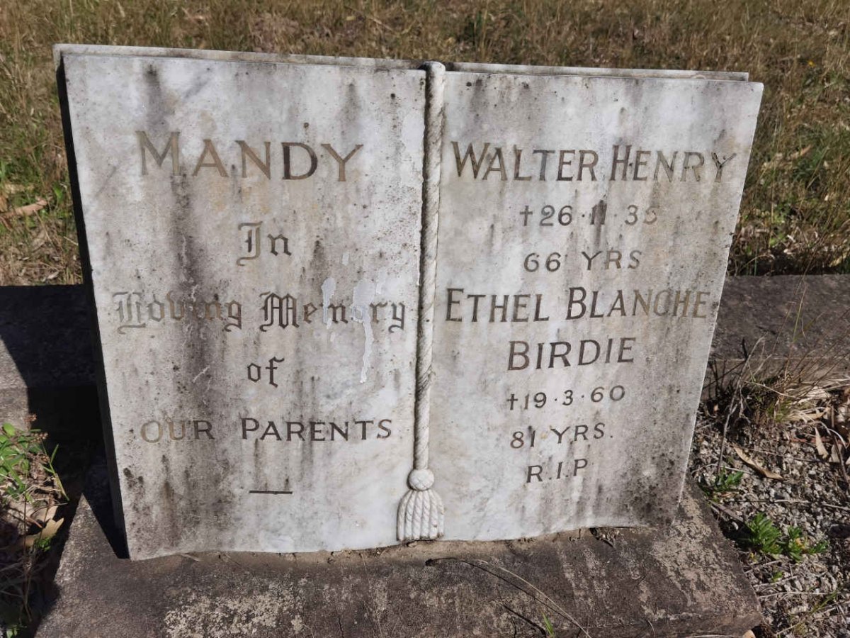 MANDY Walter Henry -1935 & Ethel Blanche Birdie -1960