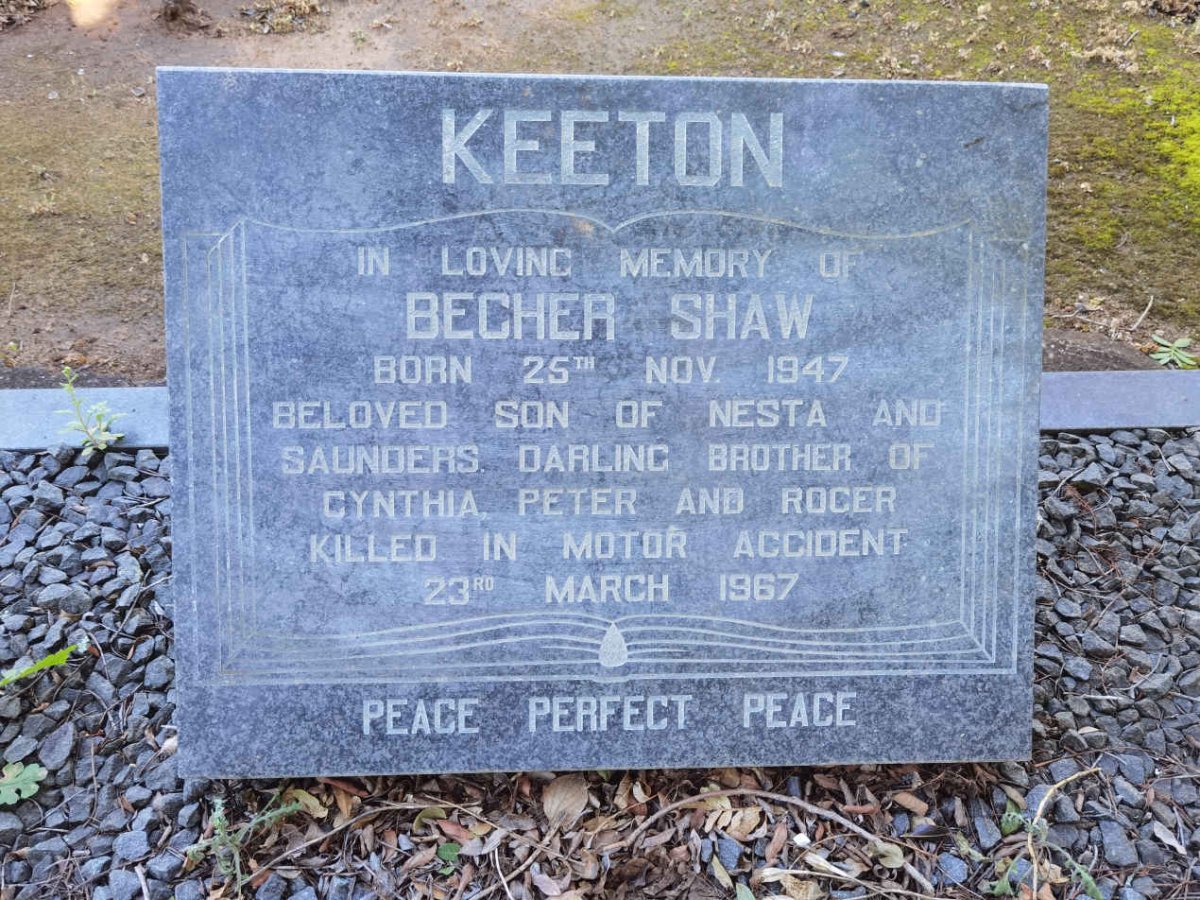 KEETON Becher Shaw 1947-1967