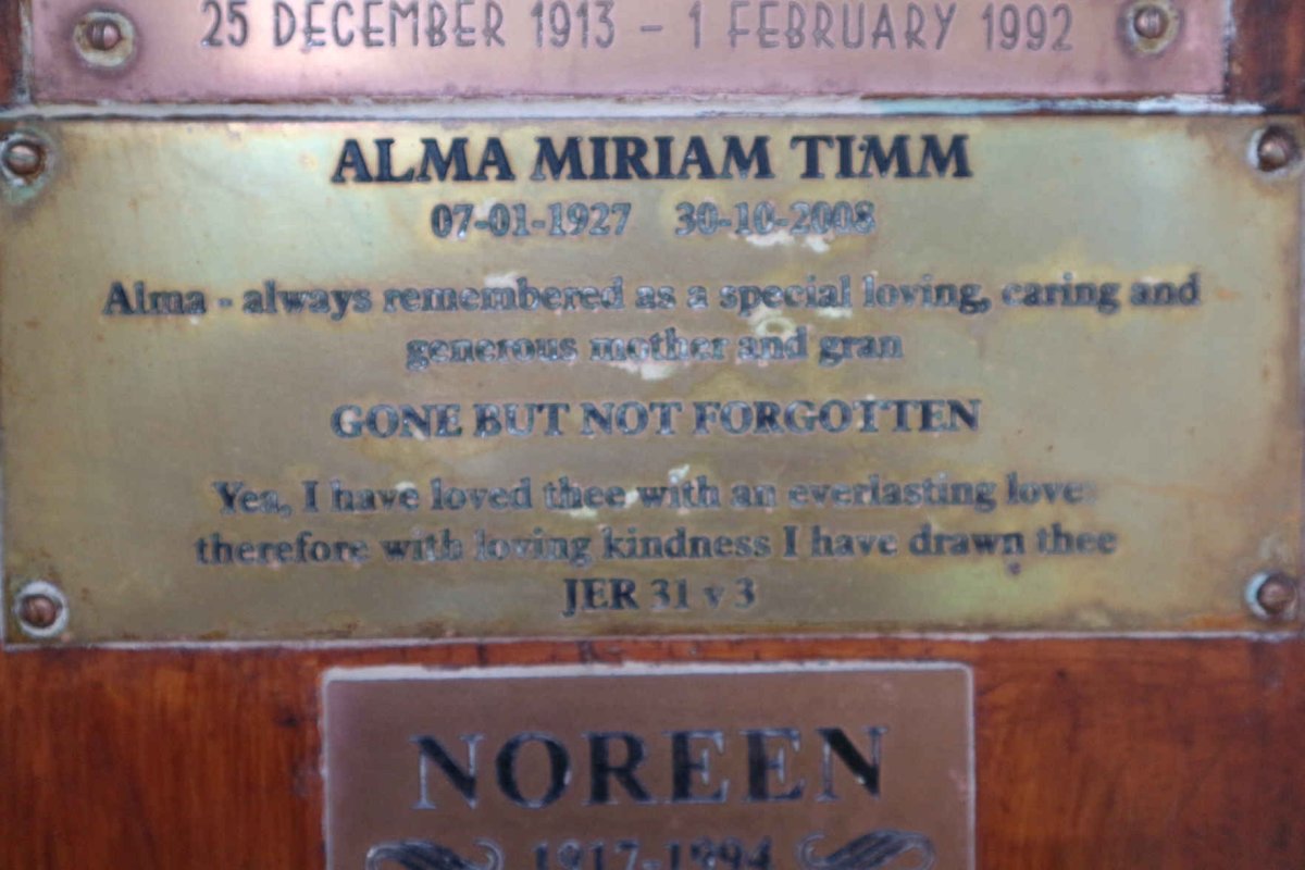 TIMM Alma Miriam 1927-2008
