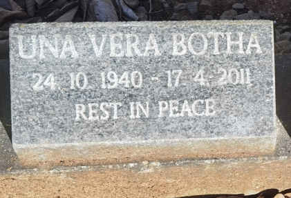BOTHA Una Vera 1940-2011