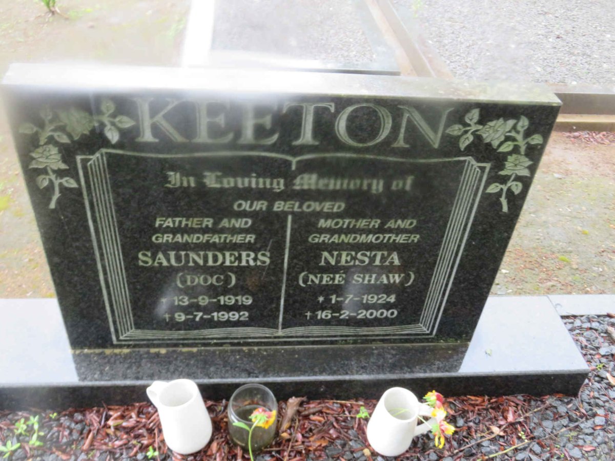KEETON Saunders 1919-1992 &amp; Nesta SHAW 1924-2000