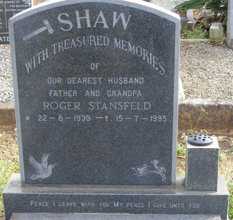 SHAW Roger Stansfeld 1939-1995
