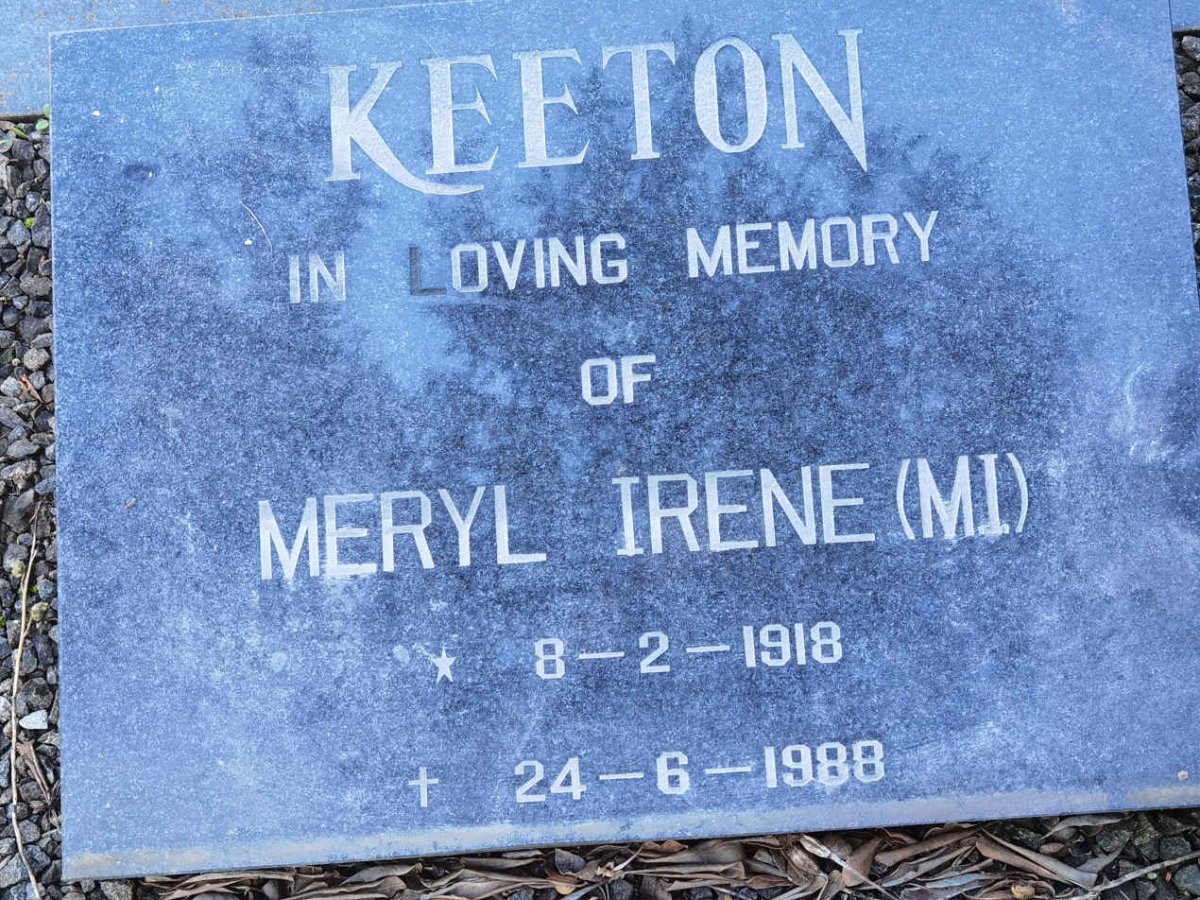 KEETON Meryl Irene 1918-1988