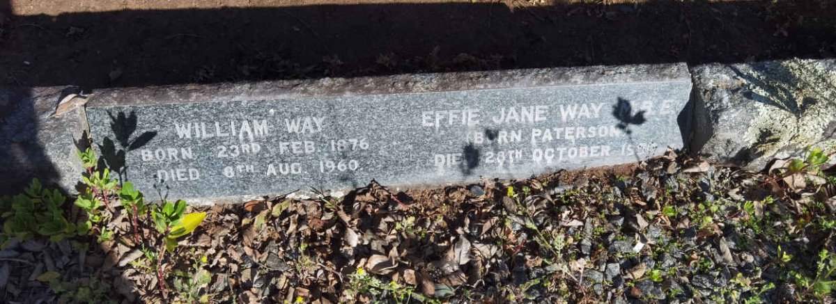 WAY William 1876-1960 & Effie Jane PATERSON -195? 