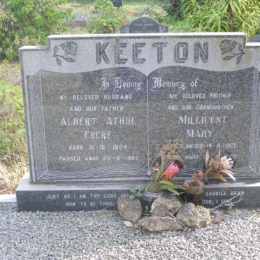 KEETON Albert Athol Frere 1904-1986 &amp; Millicent Mary CAWOOD 1921-19?2