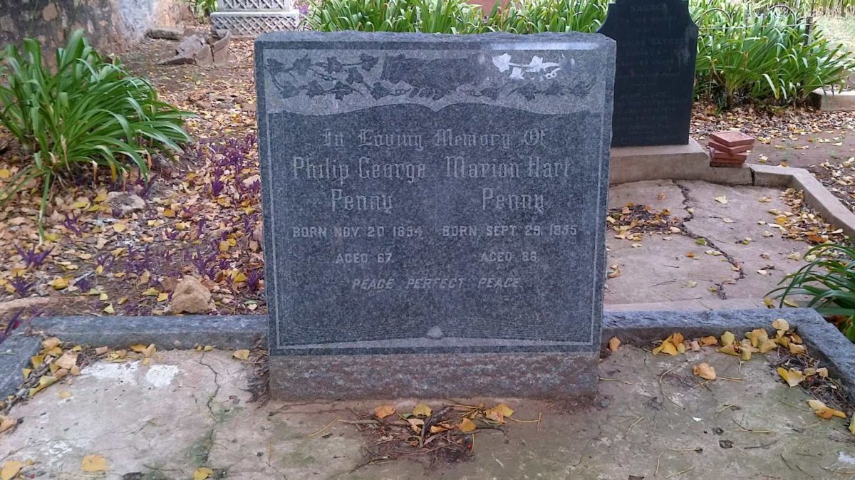 PENNY Philip George 1854- &amp; Marion Hart 1855-