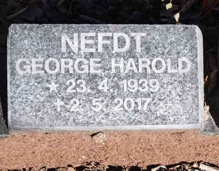 NEFDT George Harold 1939-2017