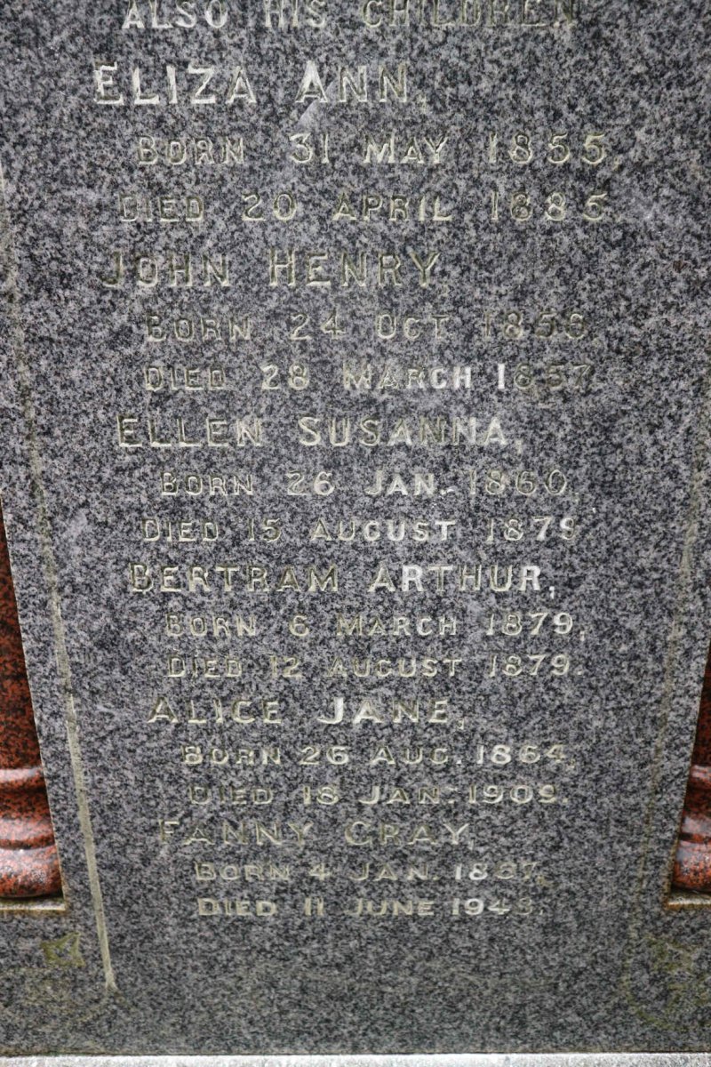 FORD John 1823-1884 &amp; Eliza GRAY 1832-1915
