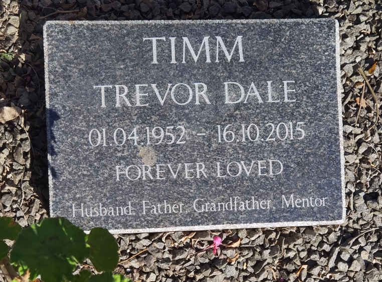 TIMM Trevor Dale 1952 - 2015