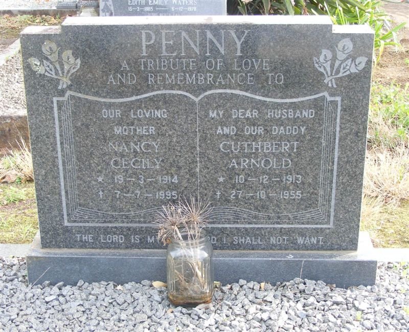 PENNY Cuthbert Arnold 1913-1955 &amp; Nancy Cecily 1914-1995