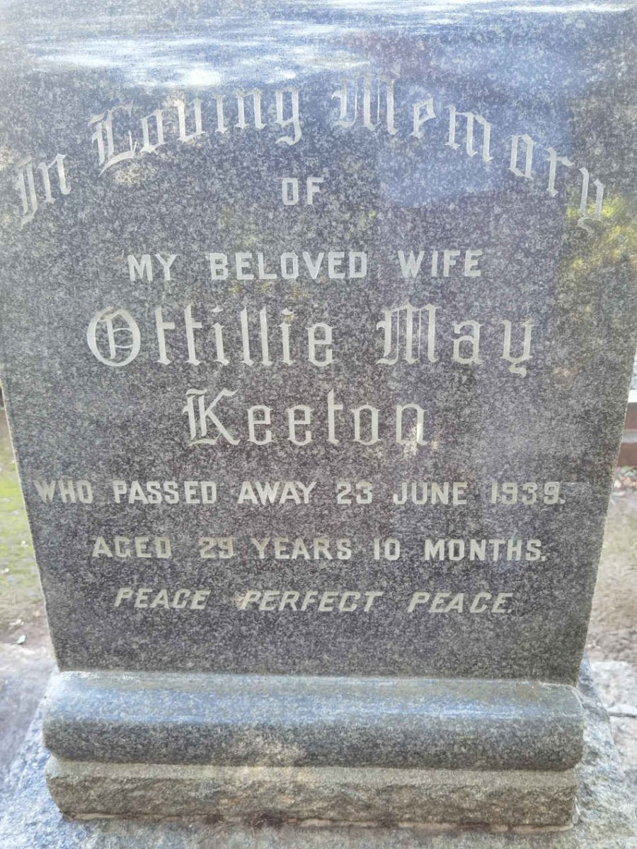 KEETON Ottillie May -1939 