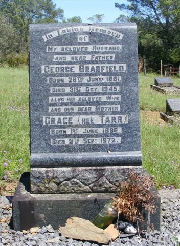 BRADFIELD George 1881-1945 &amp; Grace TARR 1886-1972