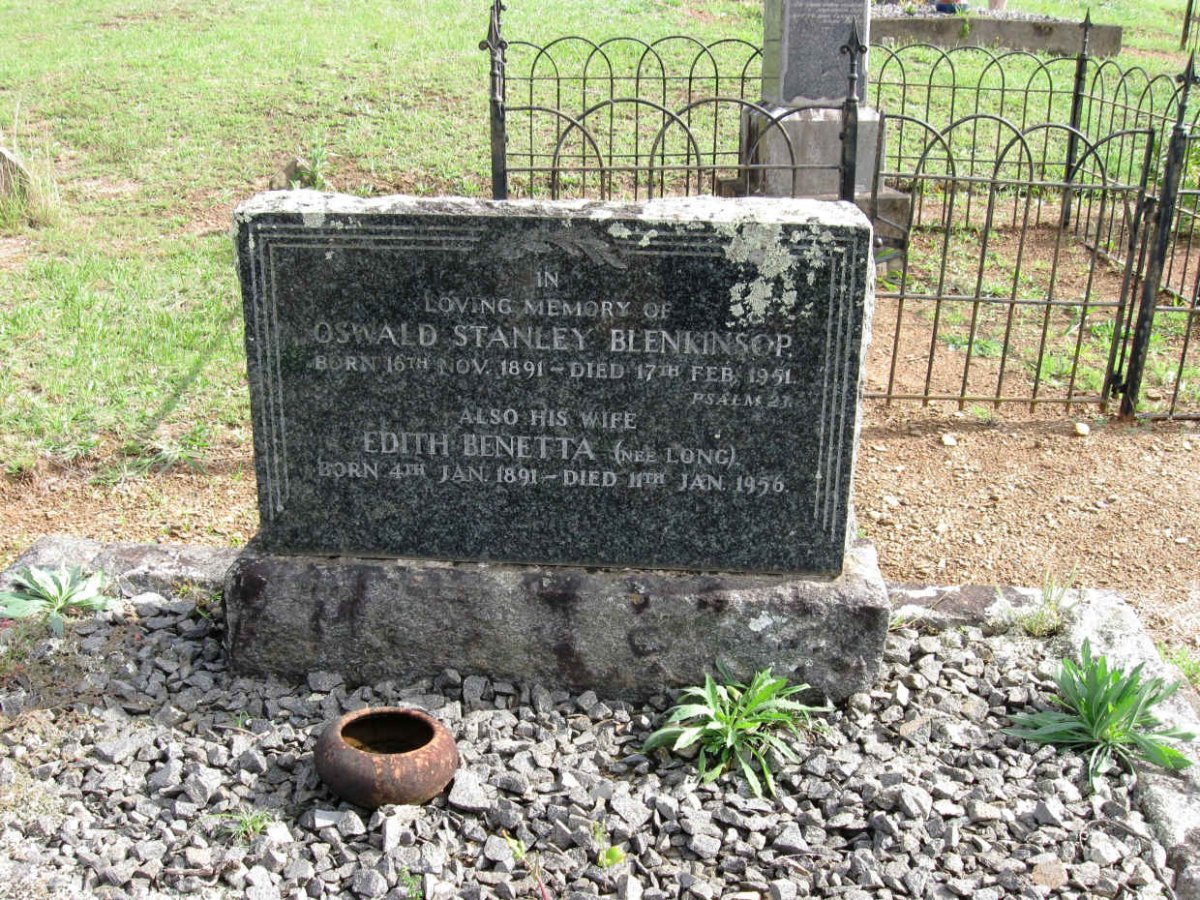 BLENKINSOP Oswald Stanley 1891-1951 &amp; Edith Benetta LONG 1891-1956