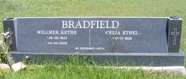 BRADFIELD Willmer Kethe 1923-2008 &amp; Celia Ethel 1929-