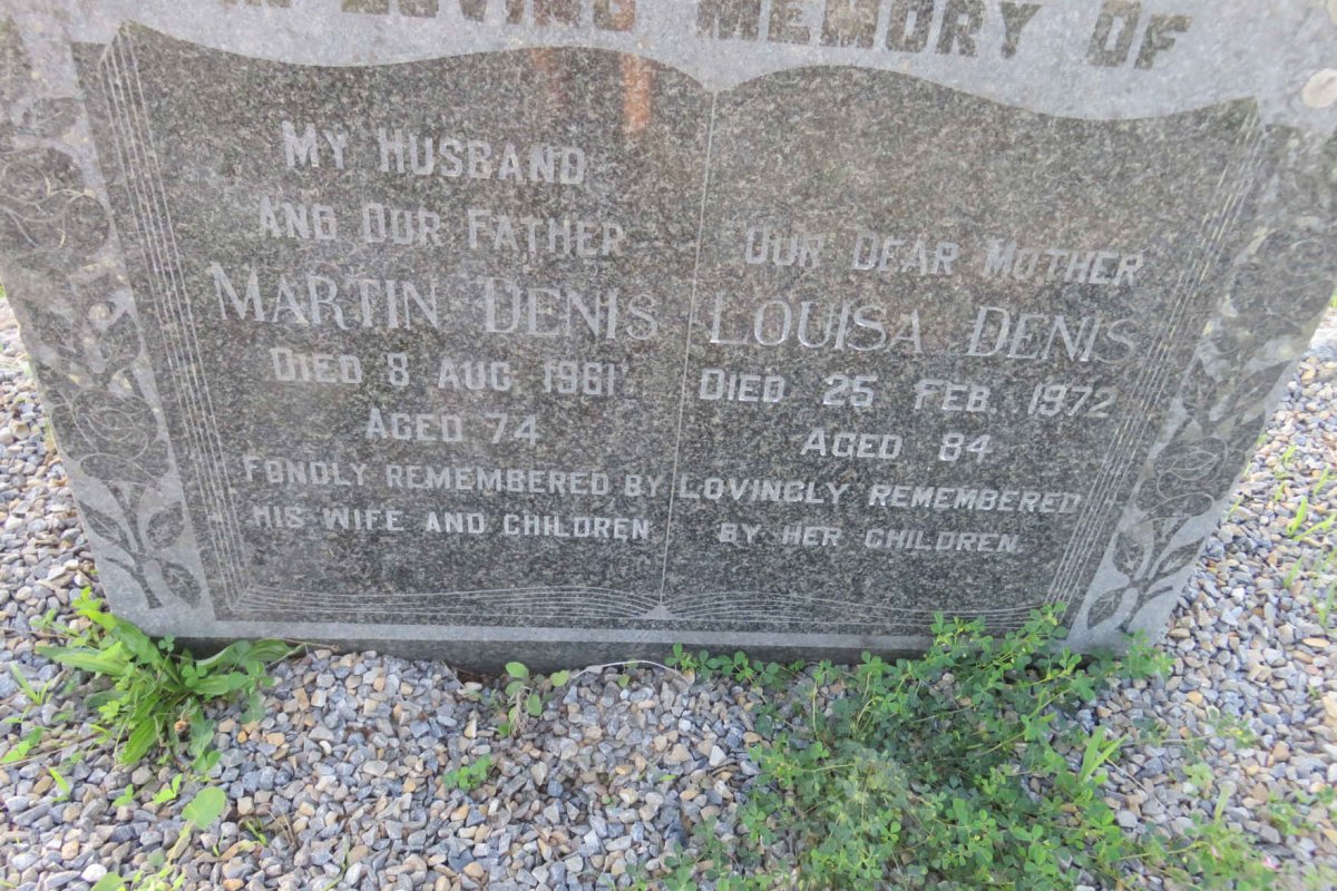 DENIS Martin -1961 &amp; Louisa -1972