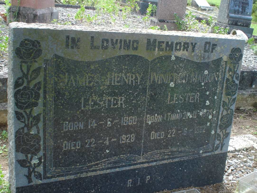 LESTER James Henry 1860-1928 &amp; Winifred Marion TIMM 1878-1962
