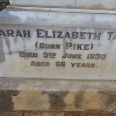 PIKE Samuel -1909 :: TARR Sarah Elizabeth nee PIKE -1930 