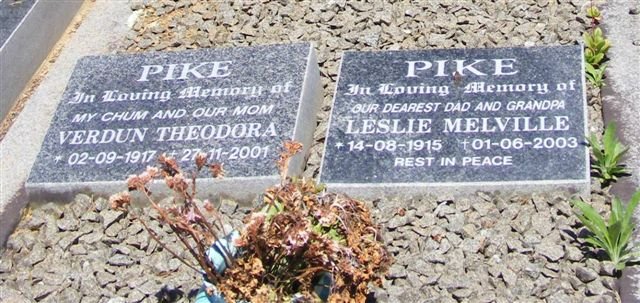 PIKE Leslie Melville 1915-2003 &amp; Verdun Theodora 1917-200