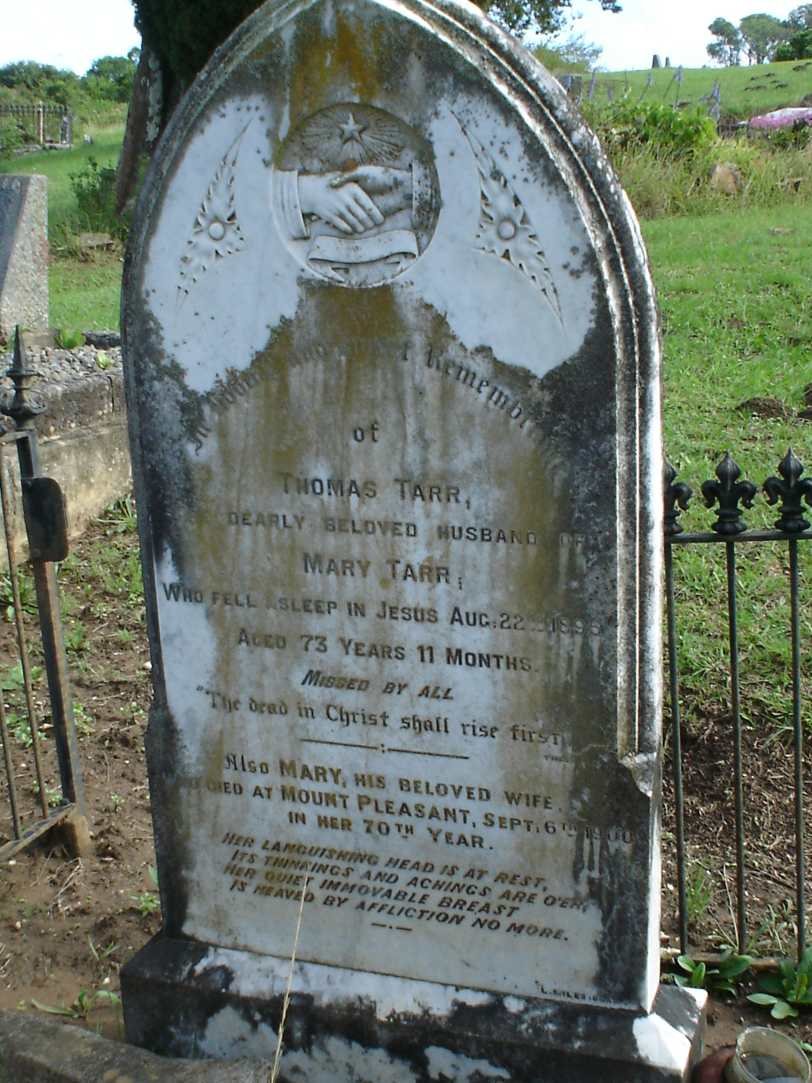TARR Thomas -1895 &amp; Mary -1900