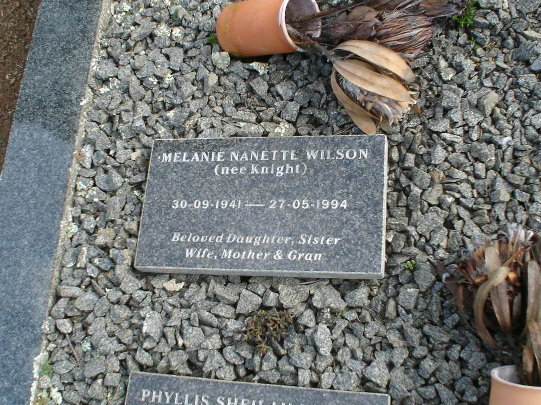 WILSON Melanie Nanette nee KNIGHT 1941-1994