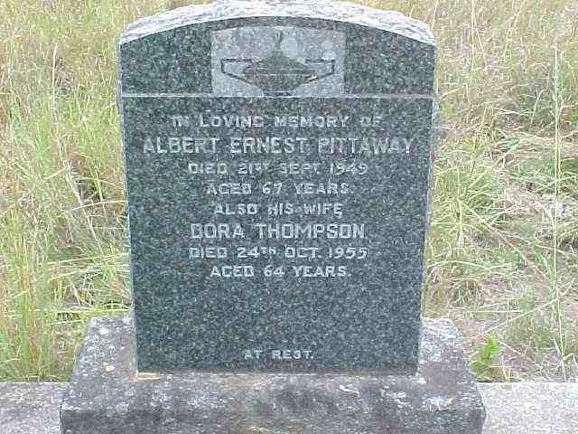 PITTAWAY Albert Ernest -1949 &amp; Dora THOMPSON -1955