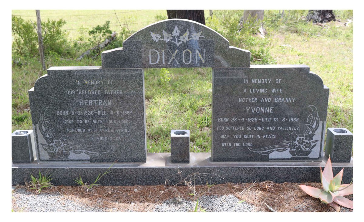 DIXON Bertram 1920-1994 & Yvonne 1926-1989