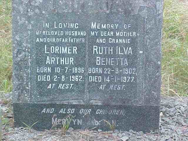 PITTAWAY Lorimer Arthur 1896-1962 &amp; Ruth Ilva Benetta 1902-1977 :: PITTAWAY Mervyn :: PITTAWAY Ian