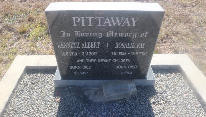 PITTAWAY Kenneth Albert 1919-2012 &amp; Rosalie Fay 1935-2010 :: PITTAWAY 1957-1957 :: PITTAWAY 1963-1963 _1