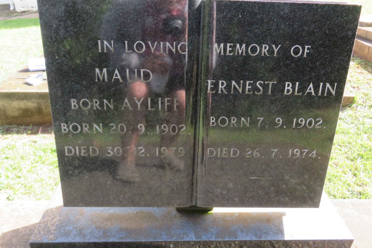 BLAIN Ernest 1902-1974 &amp; Maud AYLIFF 1902-1979