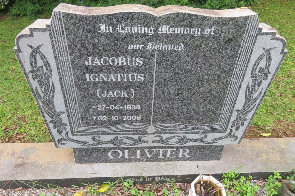OLIVIER Jacobus Ignatius 1934-2006