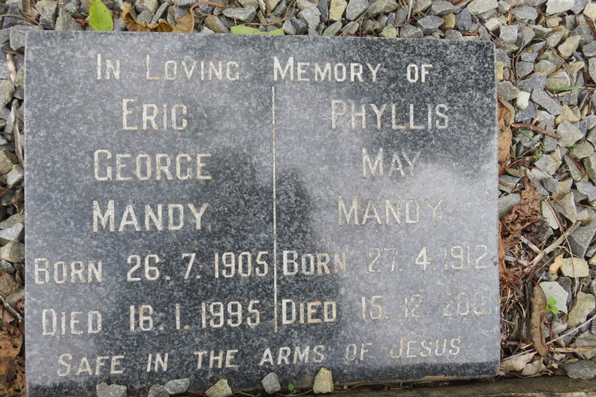 MANDY Eric George 1905-1995 &amp; Phyllis May 1912-2001