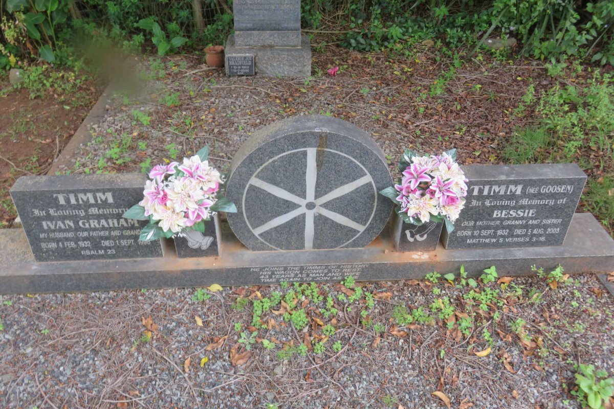 TIMM Ivan Graham 1932-1996 &amp; Bessie GOOSEN 1932-2003