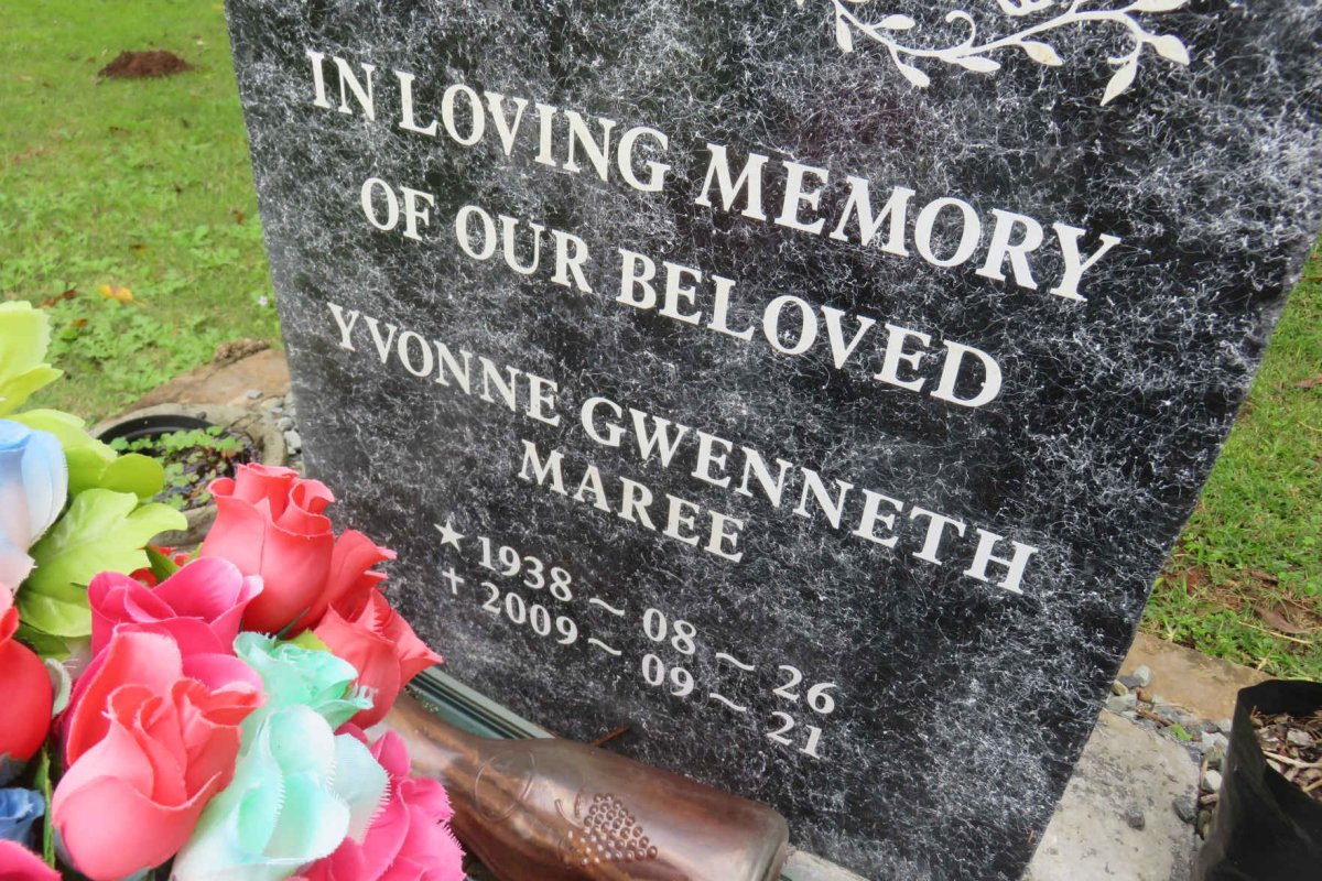 MAREE Yvonne Gwenneth 1938-2009