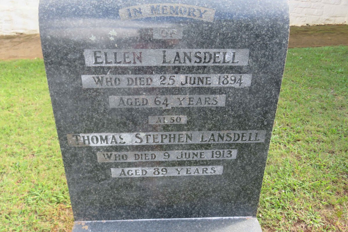 LANSDELL Thomas Stephen -1913 &amp; Ellen -1894