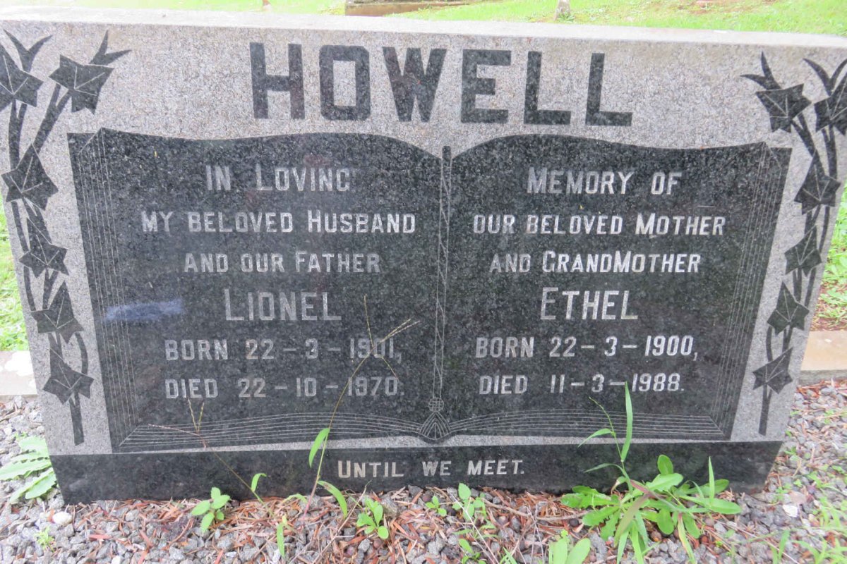 HOWELL Lionel 1901-1970 &amp; Ethel 1900-1988