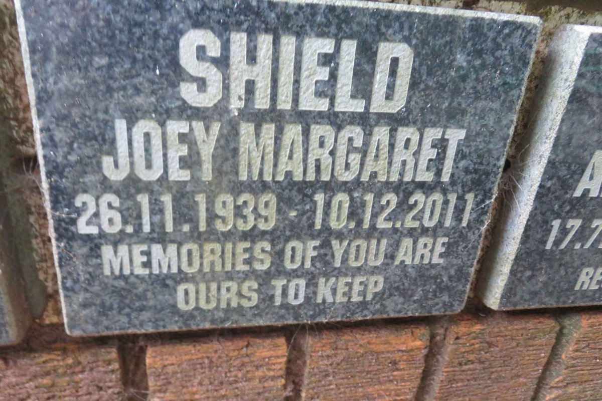 SHIELD Joey Margaret 1939-2011