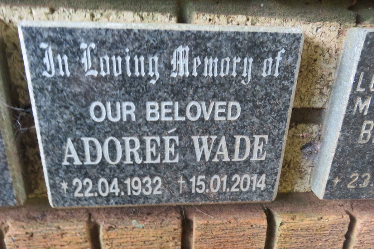 WADE Adoreé 1932-2014