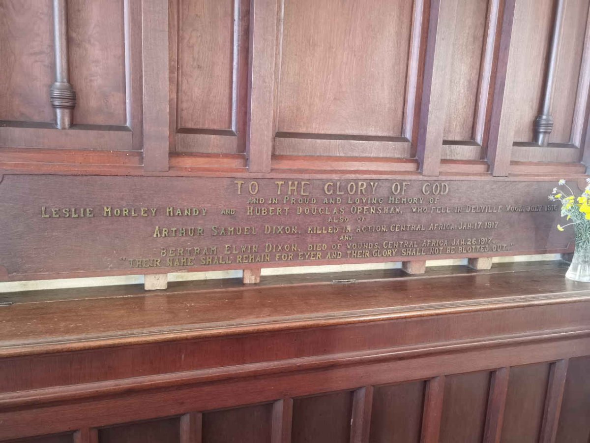MANDY Leslie Marley -1916 :: OPENSHAW Herbert Douglas -1916 :: DIXON Arthur Samuel -1917 :: DIXON Bertram Elwin -1917