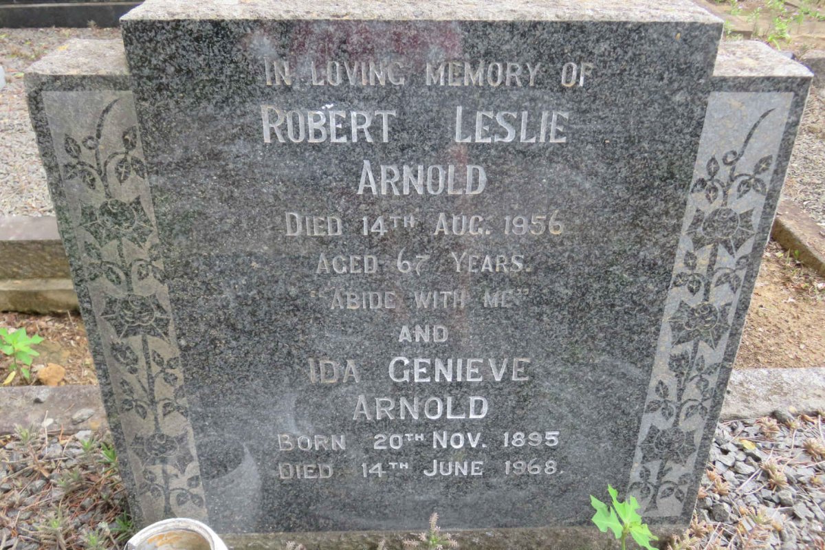 ARNOLD Robert Leslie -1956 &amp; Ida Genieve 1895-1968