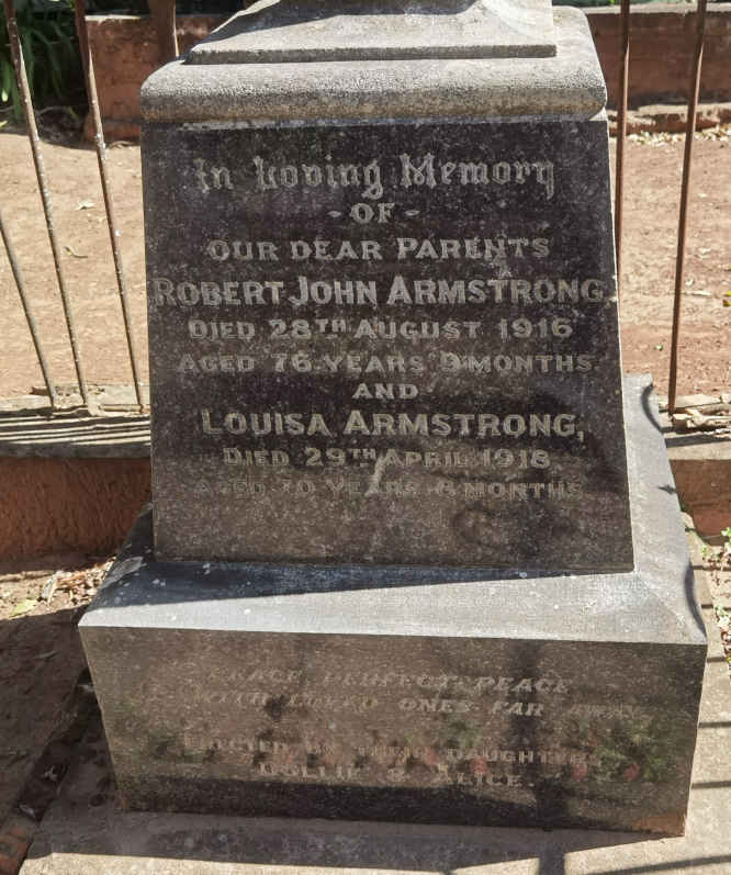 ARMSTRONG Robert John -1916 & Louisa -1918