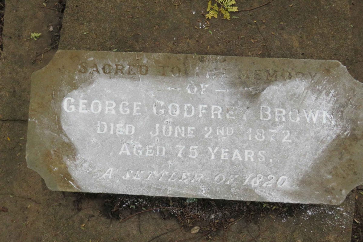 BROWN George Godfrey -1872