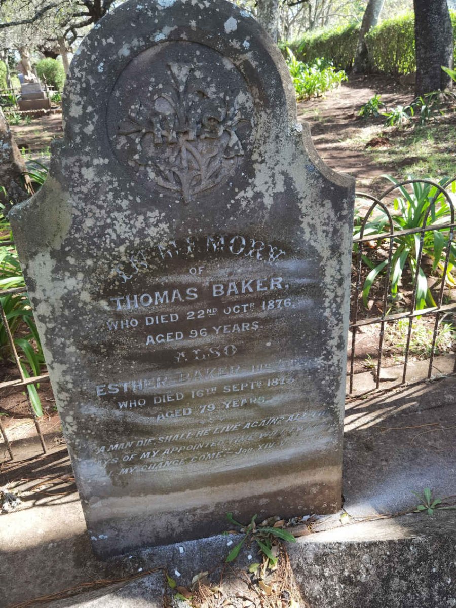 BAKER Thomas -1876 & Esther -1876
